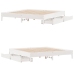 Estructura de cama sin colchón madera maciza blanca 200x200 cm