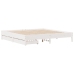Cama sin colchón madera maciza de pino blanca 180x200 cm