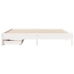 Cama sin colchón madera maciza de pino blanca 180x200 cm
