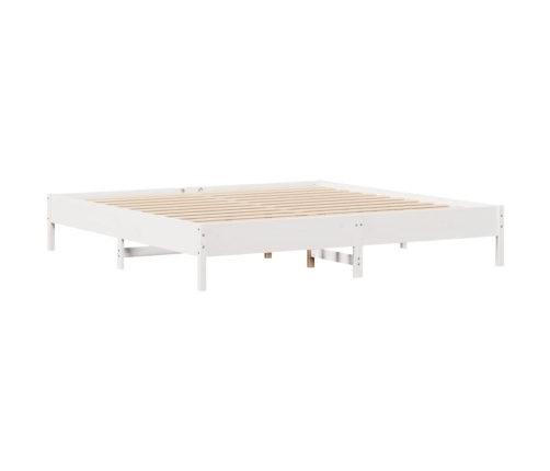 Cama sin colchón madera maciza de pino blanca 180x200 cm
