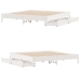 Cama sin colchón madera maciza de pino blanca 180x200 cm