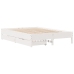 Estructura de cama sin colchón madera de pino blanca 120x200 cm