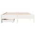 Estructura de cama sin colchón madera de pino blanca 120x200 cm