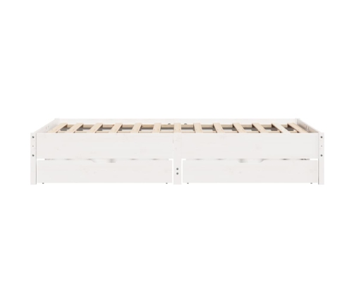 Estructura de cama sin colchón madera de pino blanca 120x200 cm