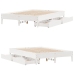 Estructura de cama sin colchón madera de pino blanca 120x200 cm