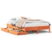 Cama sin colchón madera maciza de pino marrón cera 120x200 cm
