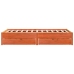Cama sin colchón madera maciza de pino marrón cera 120x200 cm