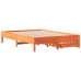 Cama sin colchón madera maciza de pino marrón cera 120x200 cm