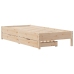Estructura de cama sin colchón madera maciza de pino 100x200 cm
