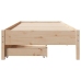 Estructura de cama sin colchón madera maciza de pino 100x200 cm