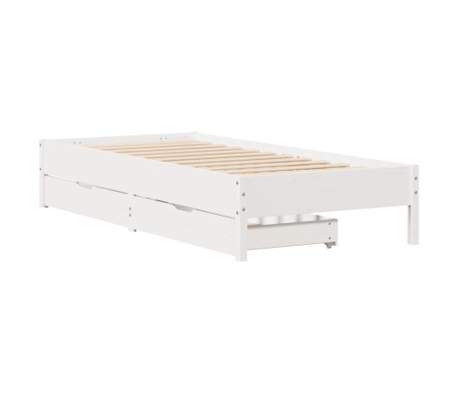 Estructura cama sin colchón madera maciza pino blanca 100x200cm