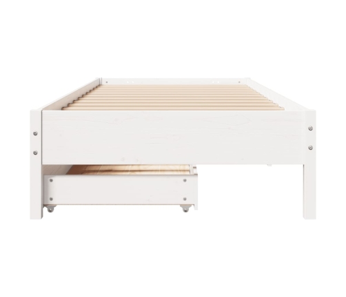 Estructura cama sin colchón madera maciza pino blanca 100x200cm