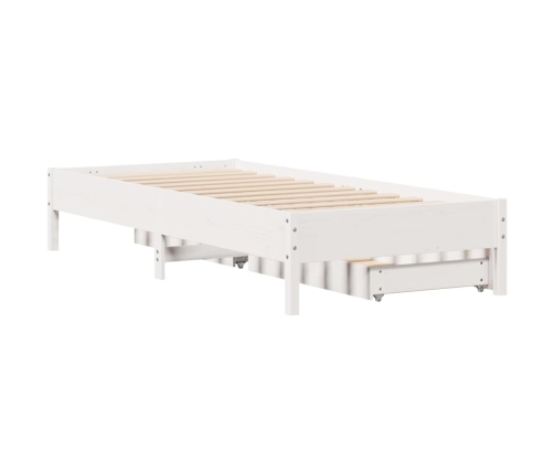 Estructura cama sin colchón madera maciza pino blanca 100x200cm