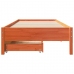 Estructura de cama sin colchón madera de pino marrón 90x200 cm