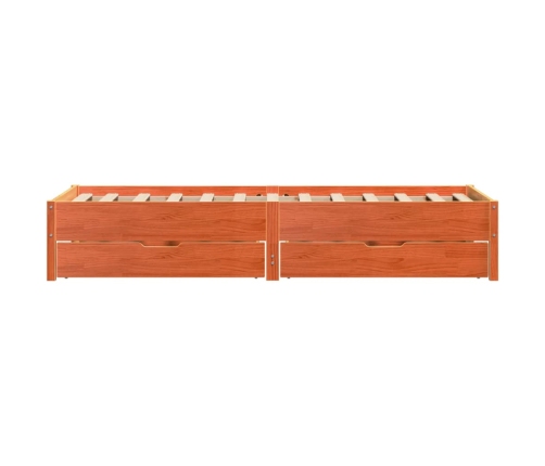 Estructura de cama sin colchón madera de pino marrón 90x200 cm