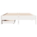 Estructura de cama sin colchón madera de pino blanco 135x190 cm