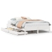 Estructura de cama sin colchón madera maciza blanca 120x190 cm