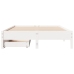 Estructura de cama sin colchón madera maciza blanca 120x190 cm