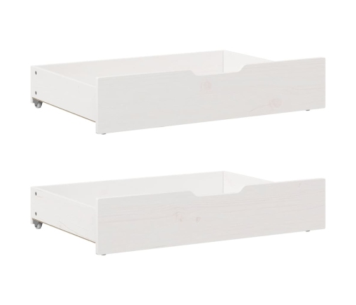 Estructura de cama sin colchón madera maciza blanca 120x190 cm
