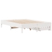 Estructura de cama sin colchón madera maciza blanca 120x190 cm