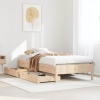 Estructura de cama sin colchón madera maciza de pino 90x190 cm