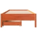 Estructura de cama sin colchón madera maciza marrón 90x190 cm