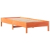 Estructura de cama sin colchón madera maciza marrón 90x190 cm