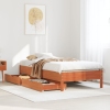 Estructura de cama sin colchón madera maciza marrón 90x190 cm