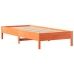 Estructura de cama sin colchón madera maciza marrón 75x190 cm