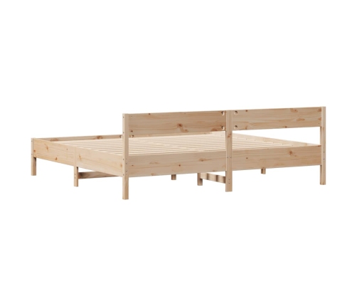 Estructura de cama sin colchón madera maciza de pino 200x200 cm