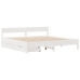 Cama sin colchón madera maciza de pino blanca 180x200 cm