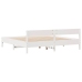 Cama sin colchón madera maciza de pino blanca 180x200 cm