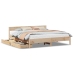 Estructura de cama sin colchón madera maciza de pino 160x200 cm