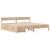 Estructura de cama sin colchón madera maciza de pino 160x200 cm