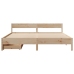 Estructura de cama sin colchón madera maciza de pino 160x200 cm