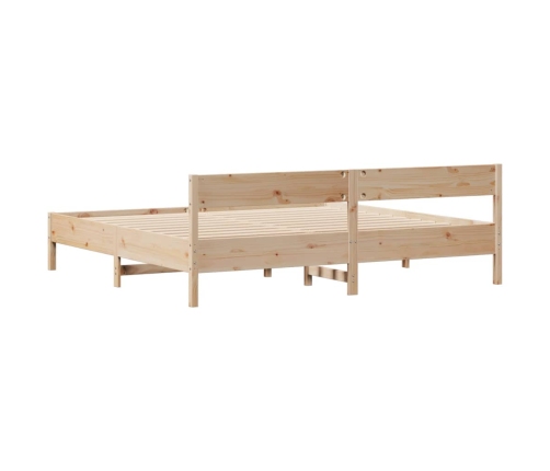 Estructura de cama sin colchón madera maciza de pino 160x200 cm