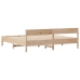 Estructura de cama sin colchón madera maciza de pino 160x200 cm