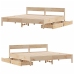 Estructura de cama sin colchón madera maciza de pino 160x200 cm