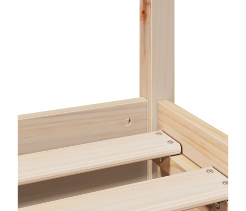 Estructura de cama sin colchón madera maciza de pino 160x200 cm