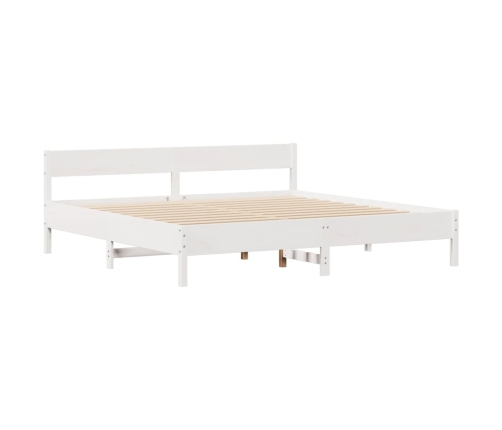 Estructura de cama sin colchón madera maciza de pino 160x200 cm