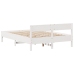 Estructura de cama sin colchón madera de pino blanca 150x200 cm