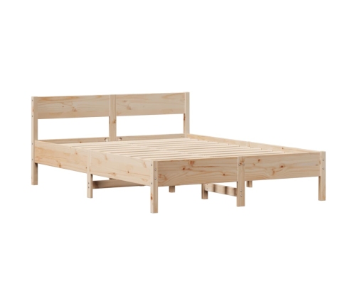 Estructura de cama sin colchón madera de pino maciza 120x200 cm