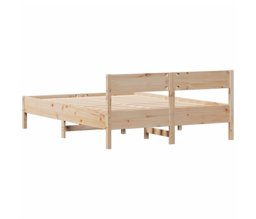 Estructura de cama sin colchón madera de pino maciza 120x200 cm