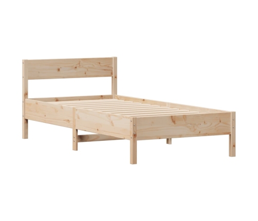 Estructura de cama sin colchón madera maciza de pino 100x200 cm