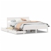 Estructura de cama sin colchón madera de pino blanca 140x190 cm