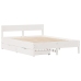 Estructura de cama sin colchón madera de pino blanca 140x190 cm
