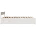 Estructura de cama sin colchón madera de pino blanca 140x190 cm