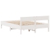 Estructura de cama sin colchón madera de pino blanca 140x190 cm