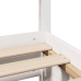 Estructura de cama sin colchón madera de pino blanca 140x190 cm