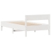 Estructura de cama sin colchón madera maciza blanca 75x190 cm